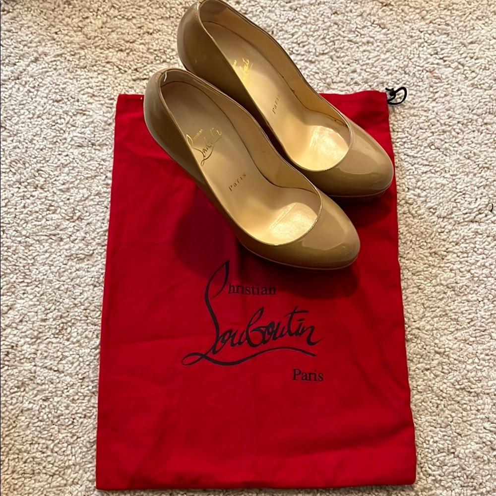 Christian Louboutin Tan Heels Sleek Silhouette